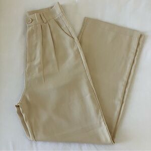 *beige petite lightweight trousers*